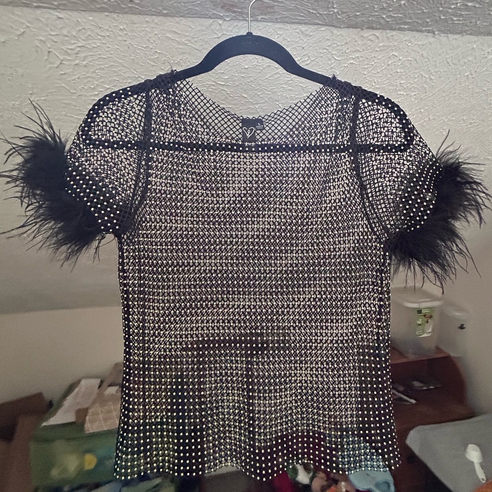 Sparkle mesh top